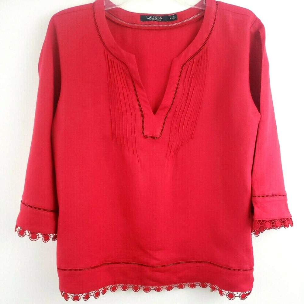 Ralph Lauren Black Label Linen Tunic Blouse Top